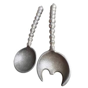 Unbranded Large Metal Salad Spoons Set of 2 Pre-Owned